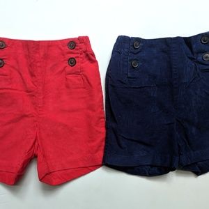 Mini Boden Baby Boys Corduroy Sailor Style Shorts 3-4